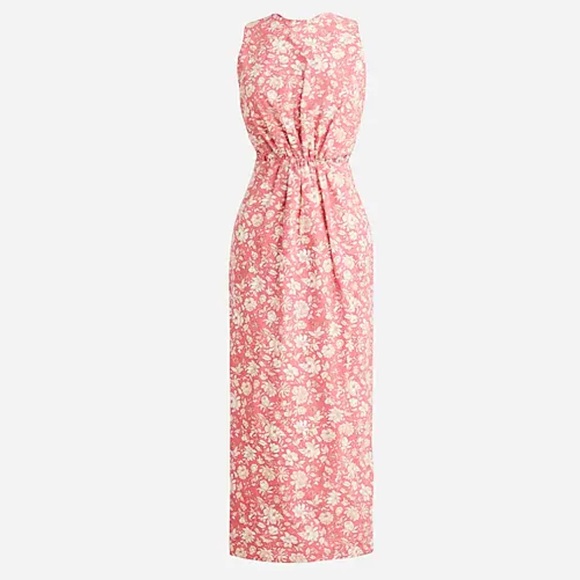 J.Crew Twist-back midi dress in tossed floral - Picture 4 of 7